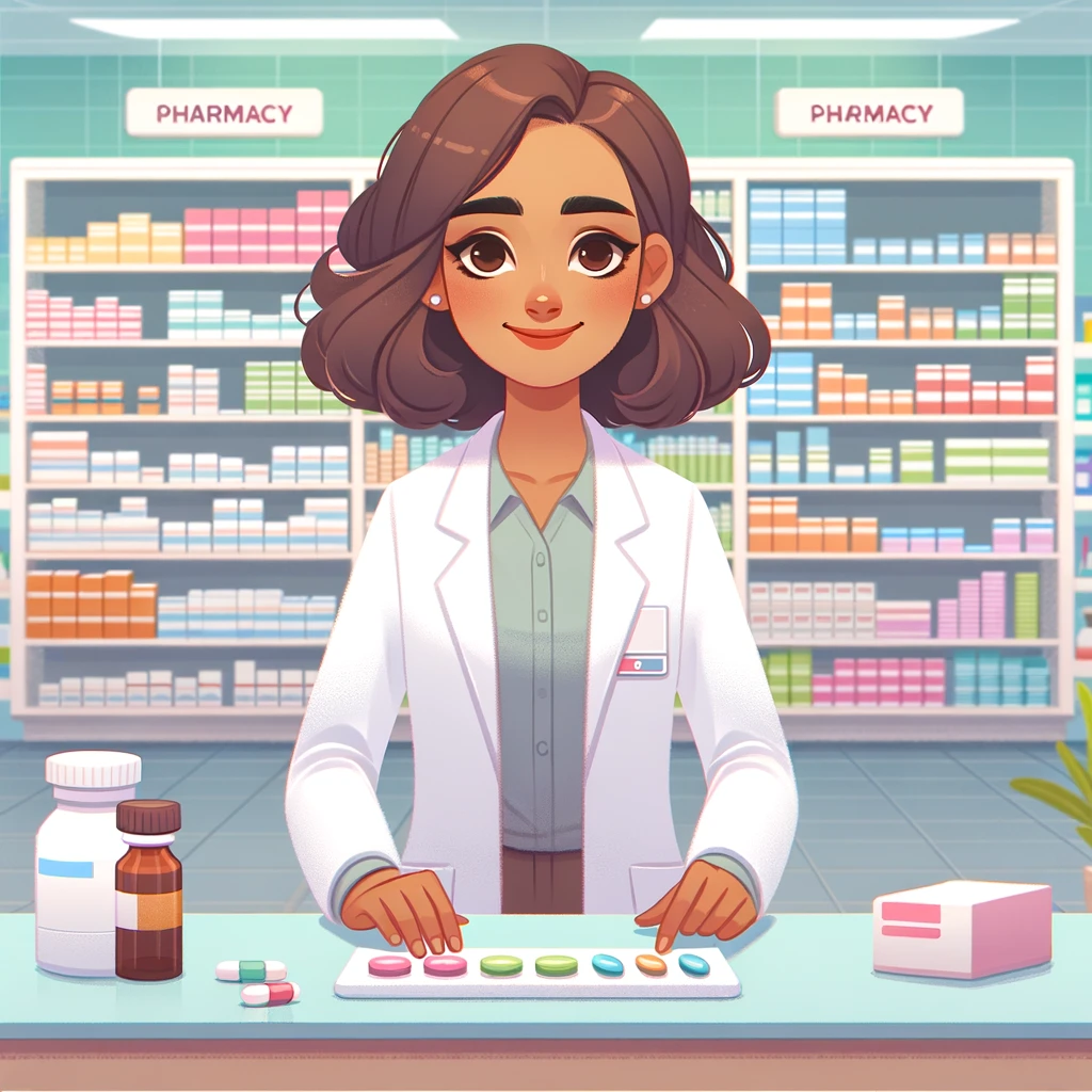 pharmacy cartoon stock image